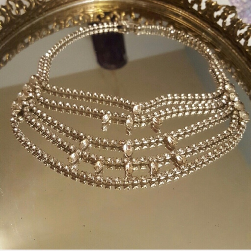 Vintage crystal Art Deco Necklace